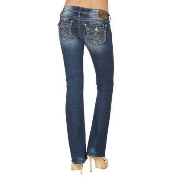 SILVER Pioneer Blue Low Waist Bootcut Western Jeans
